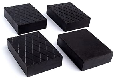 Generisch 4-STK Gummiklotz/Gummiblock für Hebebühne, Rangierheber, Wagenheber, Grubenheber (120x80x40cm) - Schwarz, 3 Tonnen Belastung, Auto, UTILITY_JACK, Gummi, 60mm Mindesthöhe