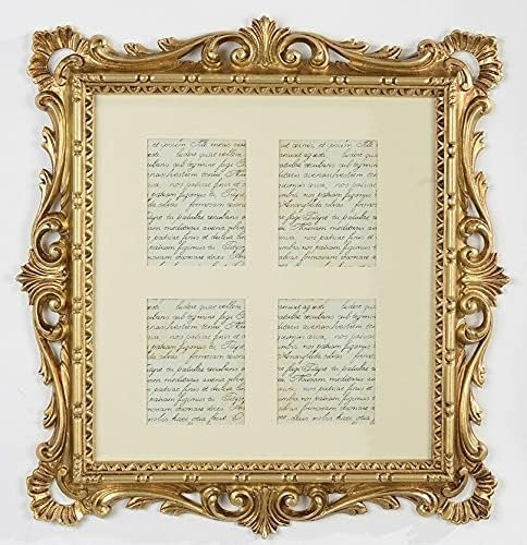 Pintici Bilderrahmen Antik Gold 38 x 36 Foto Spiegelrahmen Gemälderahmen Barockrahmen 27 x 25 cm Prunk rahmen Spiegelrahmen C533 Bilderrahmen (Gold)