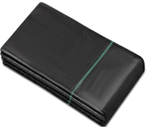 MLZPU 3m x 4m Heavy Duty Weed Control Membrane Garden Weed Barrier Fabric for Landscaping Driveway Gravel Artificial Grass Lawn Underlay Gadern Patios Garden Flower beds, Black Woven Ground Cover