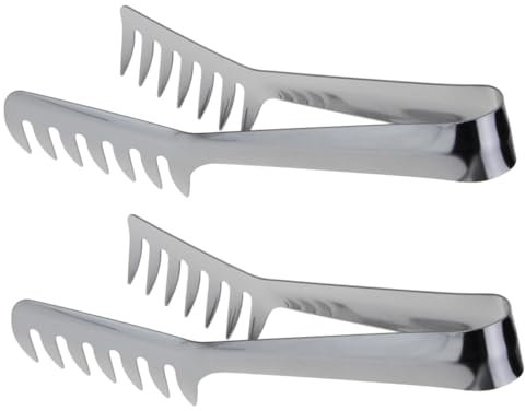 Cabilock 2 Piezas clips de pasta pinzas para fideos espaguetis lengua de espagueti con pinzas para espagueti pinzas para pasta de cocina dentado pinzas de comida Italia