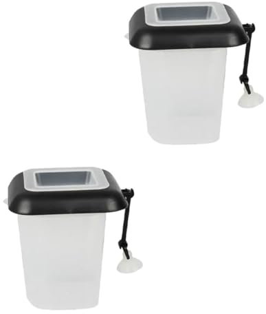 FRCOLOR 2stücke Fischfütterbecher Für Aquarien Robuste Futterspender Mit Saugnapf Für Süß Und Salzwasserfische Für Präzises Füttern Ohne Streuung Transparentes Design Mit Klarer