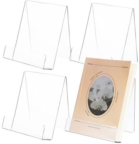 COHEALI 4 Stück Buchständer Albumständer Bilderständer Für Die Präsentation Acryl Buchhalter Buchhalterständer Acryl Buchständer Kartenständer Buchständer