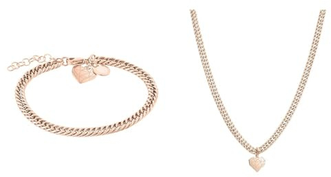 Liebeskind Armband LJ-0856-B-21 IP Roségold & Halskette LJ-0852-N-45 IP Roségold