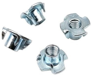 HEXHUASR 1 scatola 115 pezzi M4 M5 M6 M8 acciaio spesso quattro griffe dado altoparlante inserto cieco dado a T kit assortimento dado for mobili in legno