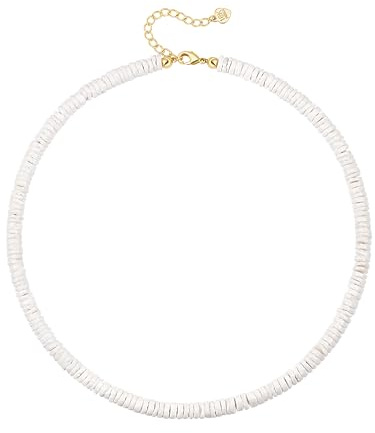 Aobei Pearl Collar de Conchas Puka Blancas Collar hawaiano de conchas para mujer y hombre joyería boho artesanal de verano
