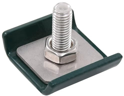 Xichuzi Gittermattenverbinder 25 Sets, Doppelstabmattenzaun Zubehör, Doppelstabmattenzaun Befestigung, Eckverbinder, Verbinder, Stabmattenzaun Befestigung, Mattenverbinder, Grün