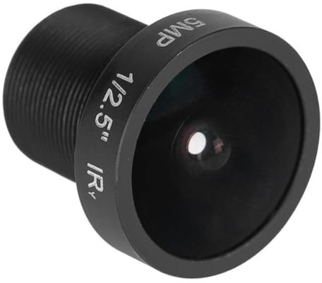 Ieron Objectif 5 mégapixels M12 0,5, Distance focale 2,1 mm, Grand Angle 180 degrés, Objectif réseau HD pour caméra IP de sécurité, compatibilité Vision Nocturne