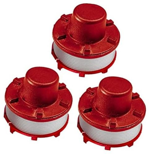 Szwaldaper Bobina di filo da 3 pezzi, for Einhell CE-CT 36/30 Li E SOLO AGILLO 36/255 BL AGILLO 18/200 ricambio for tagliabordi, codice articolo 3405096, lunghezza 8 m/26,5 piedi Bobina di filo per de