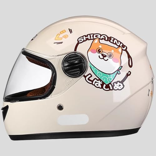 SJAPEX Casco Integral De Motocicleta para Niños, Homologado por La ECE, con Visera Y Bufanda Desmontable, para Niños Y Niñas De 3 A 12 Años. 3
