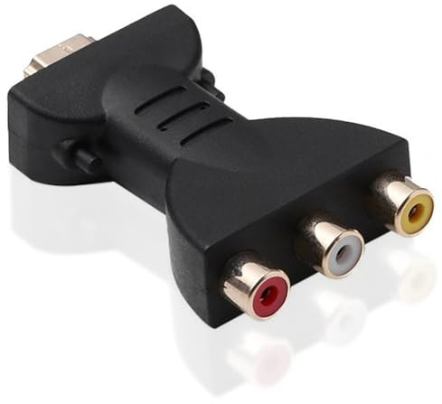 YESHLiky 1 PC HDMI to RCA Converter 1080P, HDMI to AV Adapter with Gold Plated Interface, High-Definition Audio Video Converter Compatible with TV, Laptop, Xbox, DVD, PC, Camera, USB Charging(Black)
