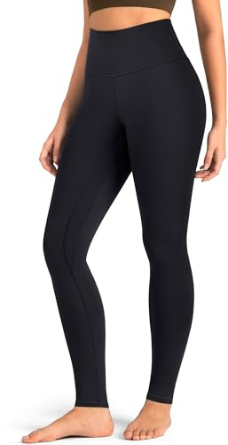 Colorfulkoala Women's Buttery Soft High Waisted Yoga Pants Full-Length Leggings (M, Black)