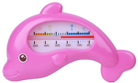 Museourstyty Thermomètre de bain pour bébé en forme de dauphin - Outil de test de température - - rose,