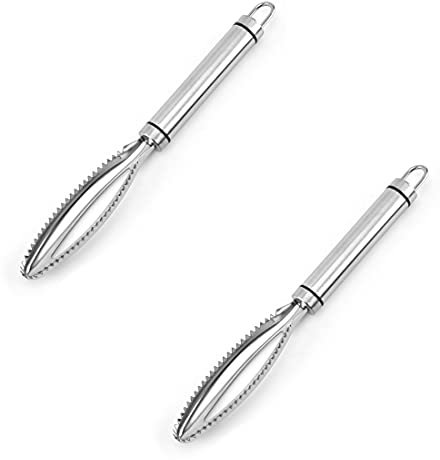 Edelstahl-Fischschuppen, Fischschuppenentferner-Schaber, 2 Stück/Set