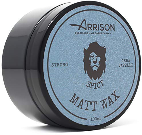 ☆ARRISON☆ SPICY Pasta Cera Capelli Uomo Donna Made in Italy Professionale Tenuta Forte, Effetto Semi-Opaco, Non Unge e Non Lascia Residui, Gradevole Profumazione, 100ml