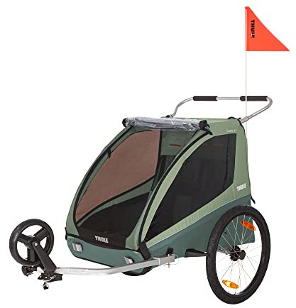 Thule, Coaster Xt, 2 Sitzfahrradanhänger, Grün, U, Unisex-Adult