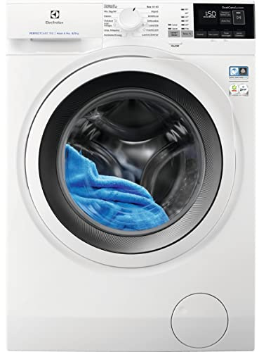 Electrolux EW7W4858OB Lavasecadora de Libre Instalación, Carga Frontal, Lava 8 Kg, Seca 6 Kg, 1600 rpm, Motor Inverter, Programa rápido, Programa rápido 20 min y 1kg en 1 hora, LCD, Blanco, Clase E