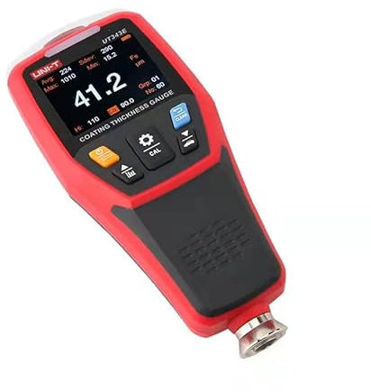 UNI-T Uni-trend Paint Thickness Teste UT343D UT343A UT343E Digital Coating Gauge Meter Cars Paint Thickness Teste Metal Detector FE/NFE Measurement with USB Data(UT343E)