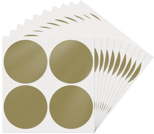 YIKIADA Gold Runde 100 mm Punktaufkleber Selbstklebende Markierungspunkte Wasserdicht Klebe Aufkleber Kleine Farbkodierung Etiketten 40 Stück