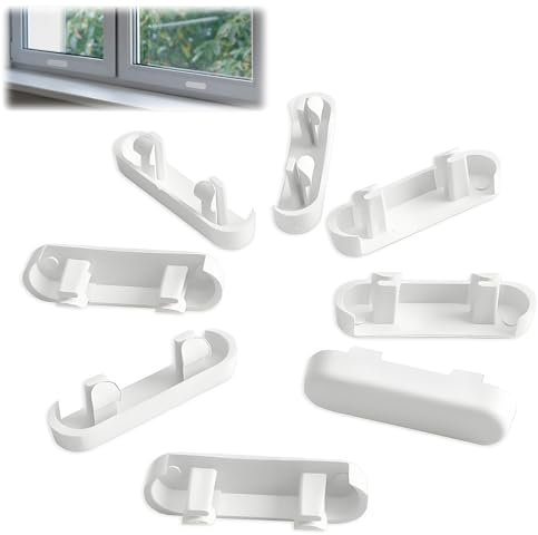 100 Pcs Window Drainage Cover Caps Weep Hole Covers Trickle Vents for UPVC Window Sill Cover Plastic Window Sill End Caps PVC Window Drain Caps White ABS Bright for Double Glazing Caps