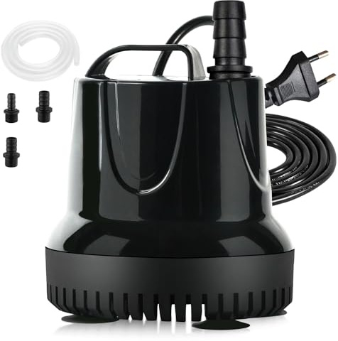 BACOENG Pompe Aquarium, 25W 1200L/H Pompe pour Fontaine Pompe Fontaine Exterieur, Pompe a Eau Aquarium