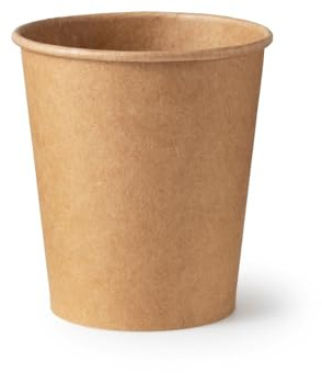 Inoverse Lot de 100 tasses en papier kraft, tasses à café jetables à emporter - 200 ml, marron