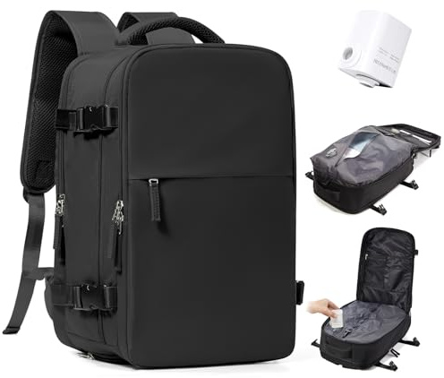 BJLFS Mochila Viaje Cabina Avion 40x30x20 Ryanair con Vacio Mochila Vacio