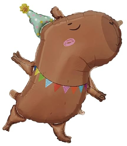 Ovanda Capybara Geburtstag Deko, Capybara Luftballon Folienballon | Capybaras Sachen , Junge Mädchen Kinder Geburtstagsfeier Deko Tierparty Dekoration, Capybaras Ballons für Mottoparty