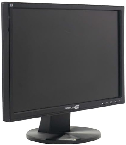 SIMPLETEK - Monitor LCD 19 Wide 16:9 (VGA) - Nero | WXGA+ 1440 x 900 - VW193DR | Cavi di Alimentazione e VGA Inclusi (Ricondizionato)