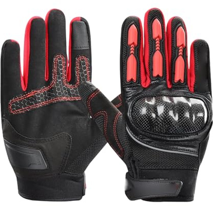 Générique Guanti Moto Uomo | Guanti Sportivi per Motociclista | Guanti da Moto Traspirante per Guida Escursionismo Campeggio Giardino