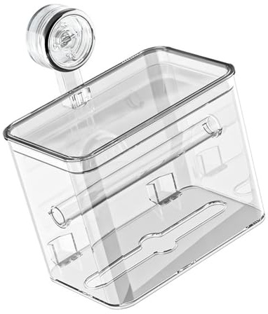 Porta carta igienica da bagno con ventosa, facile da installare, per varie superfici in bagno, dispenser da bagno