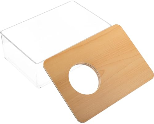 POPETPOP Bañera de Arena Transparente para Hámster, Caja de Baño y Aseo Multifuncional, Diseño Respirable y Libre de Olores, Accesorio para Mascotas Pequeñas