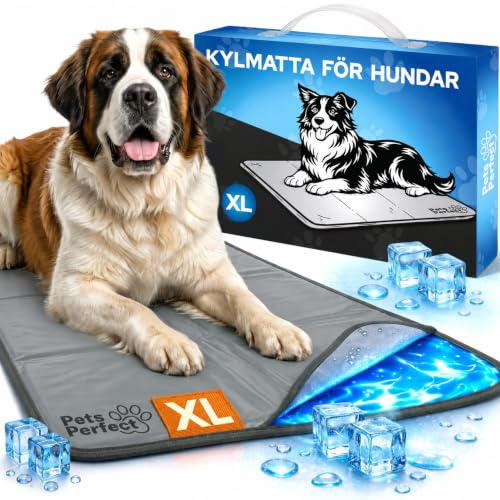 PETS PERFECT Kylmatta för Hund självkylande – Hundkylmatta med 100% giftfri kylgel – Kylmatta Hund Självkylande för alla storlekar – Hopfällbar dog cooling mat och kylmatta Katt