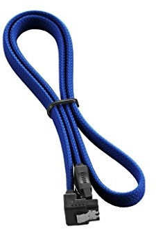 CableMod ModMesh - Cable SATA 3 (ángulo Recto, 60 cm), Color Azul