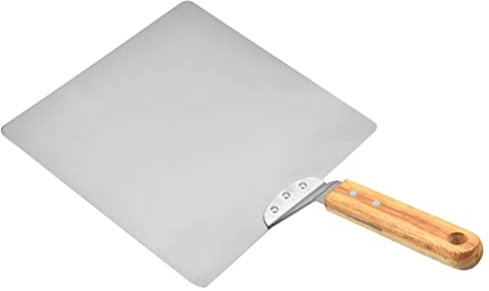 YARNOW Pizzaschaufel Mit Holzgriff Hochwertige Rostfreie Pizzaheber Für Zuhause Restaurants Und Cafés Für Pizza Kuchen Und Desserts Praktisch Und Platzsparend Mit Aufhängeloch