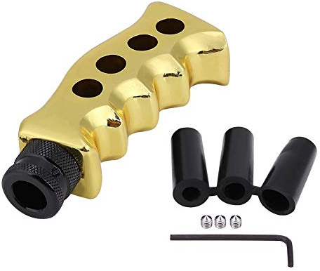 Universal Schaltknauf Gear Knob Messergriff | Getriebe Auto Gun Schalthebel Kunstharz Auto Kopfabdeckung für die Meisten Manuellen Kraftfahrzeuge(Gold)
