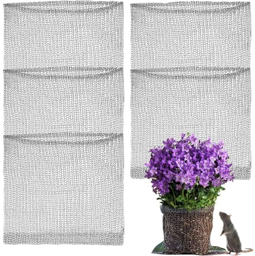 GZkushi 6 STK Wühlmausgitter, Rostfreie Stähle Netzkorb Pflanzen für Schutz der Wurzeln von Pflanzen,Bäumen,Blumen,Beeren,Zwiebeln,Gemüse (30 x 15 cm)
