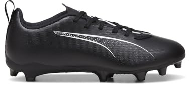 PUMA Tenis unisex Ultra Play Firm Artificial Ground para niños, Negro/Blanco, 11 Big Kid