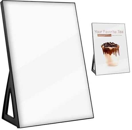 A4 Aufsteller,AcrylstäNder A4 FüR Tischnummern Hochzeit、Poster、Flyer、Speisekarte，ProspekthalterA4 Sowohl In Horizontaler Als Auch In Vertikaler Richtung,ProspekthalterA4 Schwarz,TischstäNder 1 StüCk