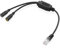XMSJSIY RJ9 to Dual 3.5mm Telephone Audio Cable Headset Jack Adapters Cable RJ9 Male to 2 x 3.5mm Female MIC Headphone Microphone Jack Audio Cable - 30CM/11.8inch