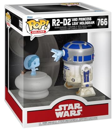 Funko Pop! Deluxe: SWS9 - R2-D2 with Leia - Star Wars Vinyl Collectible Figure - Gift Idea - Official Merchandise - Toy for Children and Adults - Movies Fans - Model Figure for Collectors