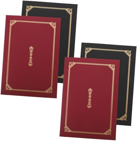 SEWACC 4 Stück ，，，A4，4pcs Zertifikat deckt Papier-Award-Cover Inhaber der Verleihungsurkunde dokumentenmappe mappen ordner zertifikat diplom inhaber Urkundenumschlag