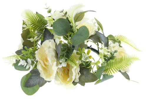Cabilock Realistischer Gefälschter Rosenblumen-kerzenkranz 2 Stück Künstliche Rosenkerze Für Hochzeitsdekor Home-Party-mittelstück