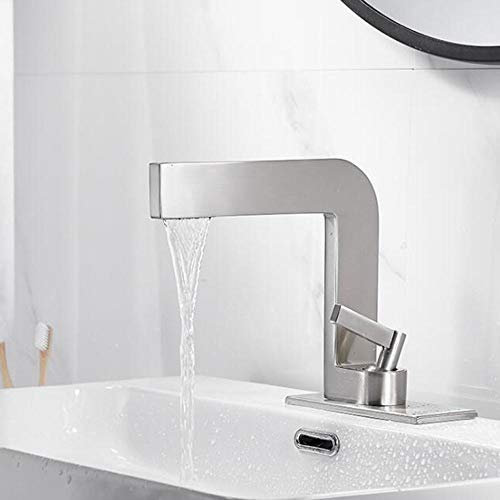 chandelier Basin Mixer tap Waterfall Bathroom Sink taps Hot and Cold Brass washbasin undercounter Basin Bathroom Sink Faucet with Hose-Black(Black) chandelier