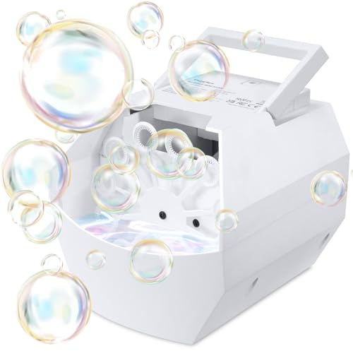 Macchina per Bolle di Sapone Automatica, Theefun Maker Automatico di bolle 1500+ /min, Macchina Bolle di Sapone Bambini 500ml Bolle di Sapone per Bambini Matrimonio Festa Compleanno