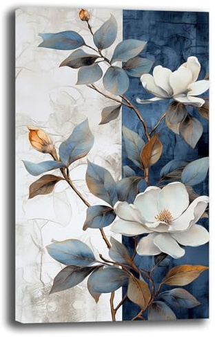 Quadri Moderni Soggiorno Verticale FIORI Quadro moderno FIORE da Parete grande XXL Stampa su tela Canvas Decorazione Murale muro Arredo Camera da letto Cucina (3, 70x120 cm, Canvas intelaiato)