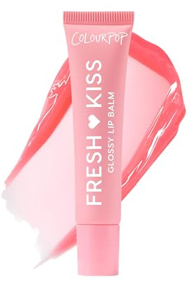 ColourPop Fresh Kiss Glossy Lip Balm - Hydrating Lip Care Enriched with Peptides, Hyaluronic Acid, Shea Butter & Vitamin E for an Ultra-Cushiony Formula - Strawberry Milk (0.49 oz)