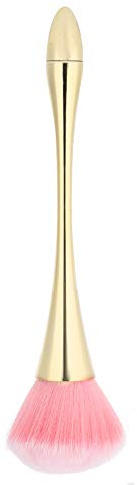 YUMILI Nail Dust Brush Powder Dust Remover Nail Art Manicure Tool Large Size (Gold)