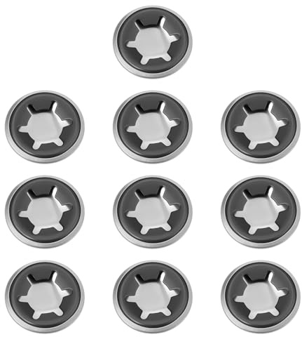Create idea Lot de 10 Capuchons de Bague de Retenue de Roulement à 6 Dents de 12 Mm Diamètre Extérieur de 26 Mm pour Arbres d'essieu de 12 Mm