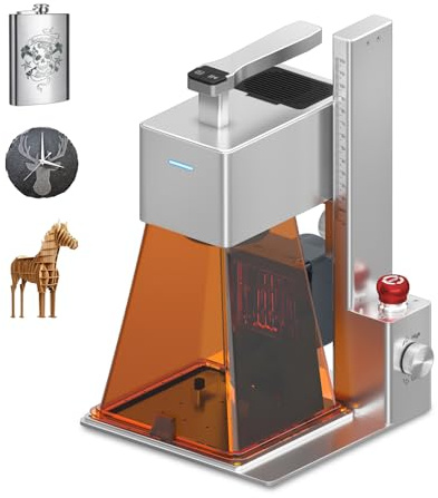 Macchina per incisione laser Raymoto R1 da 10 W, incisore laser portatile compatto, risoluzione ad alta precisione da 0,05 mm,velocità di incisione di 120.000 mm/min,in grado di incidere il compensato