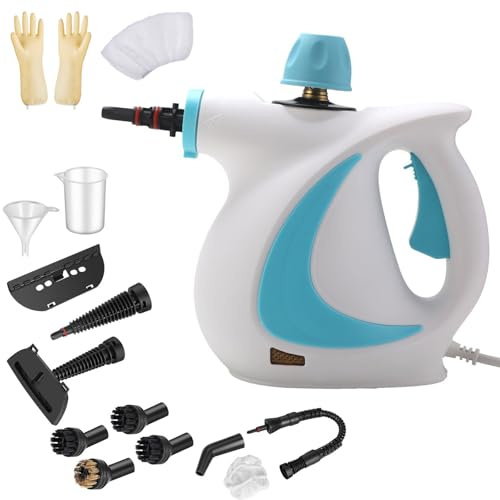 Nettoyeur à vapeur, Steamevo nettoyeur vaporisateur a main, 2,6 à 3,2 bars, Un nettoyage polyvalent multi-surfaces, Pour la maison, la voiture, sols, carrelages, canapés (BLUE)